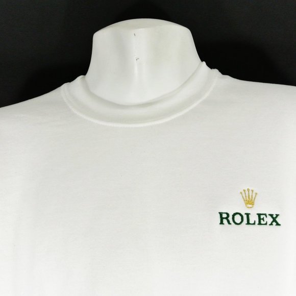 ROLEX Jewelry Store Employee Uniform White Sweatshirt Gold Crown NEW Size L - Picture 3 of 8